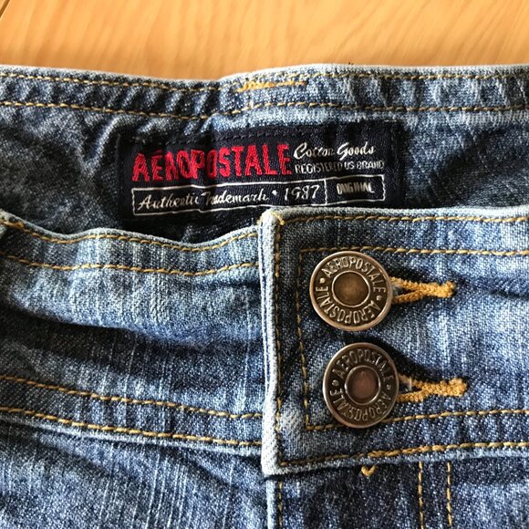 Reworked Denim Mini Skirt, Size 6 (Junior): Upcycled Handmade Boho Jean Skirt - Picture 6 of 11